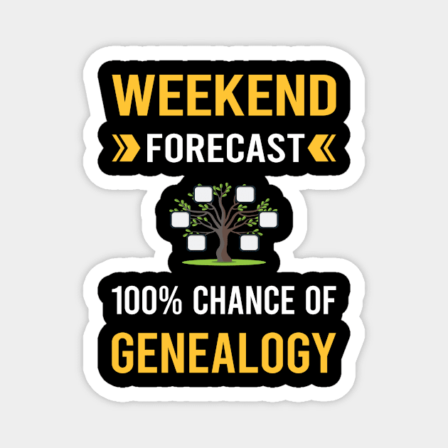 Weekend Forecast Genealogy Genealogist Magnet by Good Day