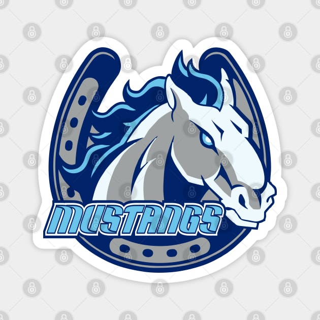 Mustangs Sports Logo Magnet by DavesTees