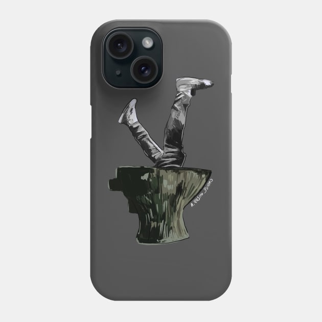 Trainspotting Toilet Illustration Phone Case by burrotees