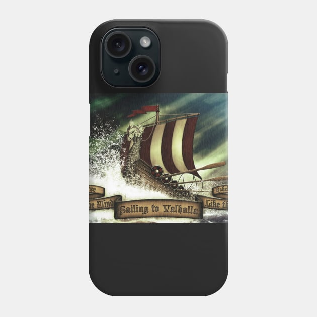 Sailing to Valhalla Phone Case by Emporion