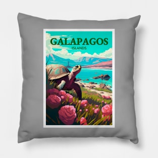 Vintage Travel - Galapagos Pillow