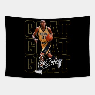 Reggie Miller Choke Sign Basketball Legend Signature Vintage Retro 80s 90s Bootleg Rap Style Tapestry