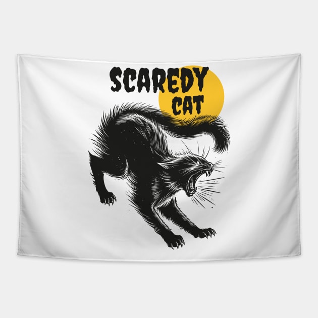 Scared Cat Design Tapestry by Casually Fashion Store