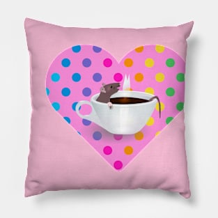 coffee mouse funny Pillow