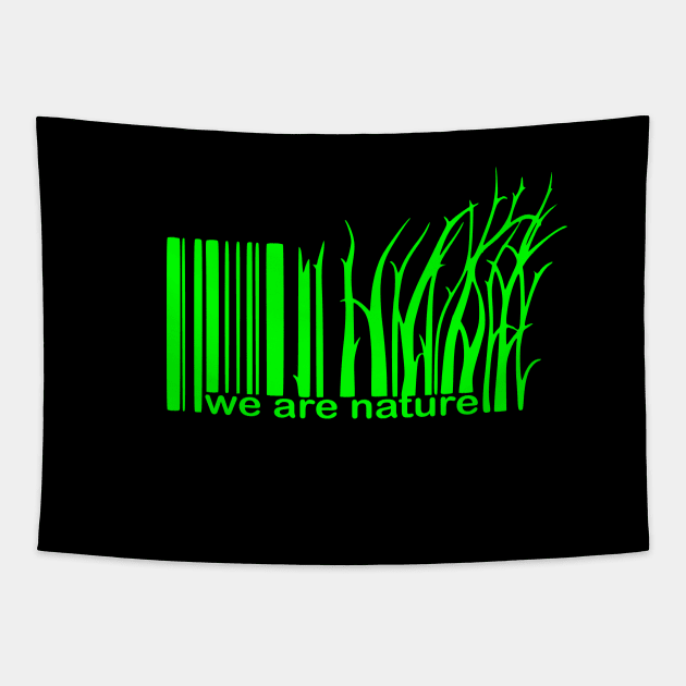 Nature Barcode Tapestry by bumblethebee