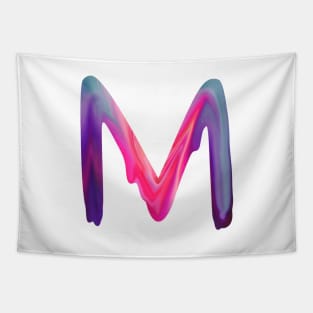 Letter M In Vibrant Watercolor Tapestry