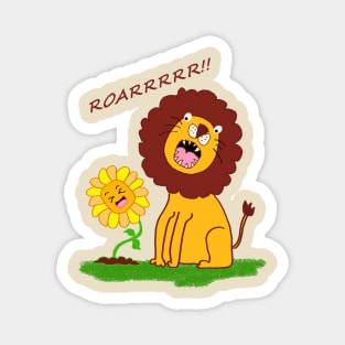 Funny Roaring Tiger Magnet