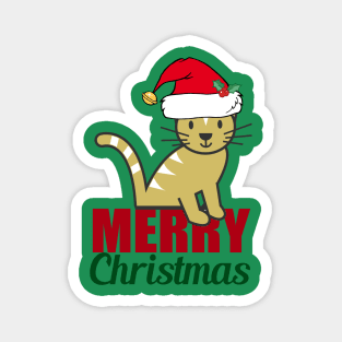 Merry Christmas Kitty Cat Magnet