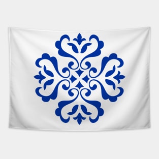 Blue flowers tile Tapestry