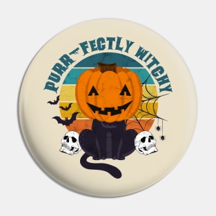 Purr-fectly Witchy Pin