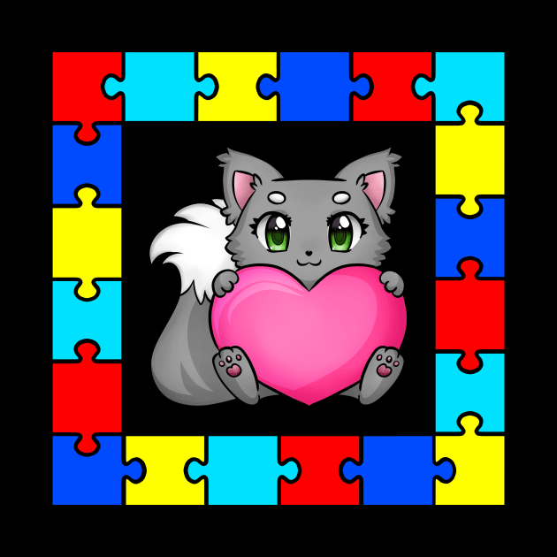 Autism Day cat by teespra