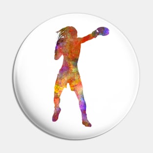 Boxing-muay thai in watercolor Pin