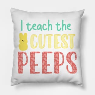 Easter Teacher gift, I teach the cutest peeps Pillow