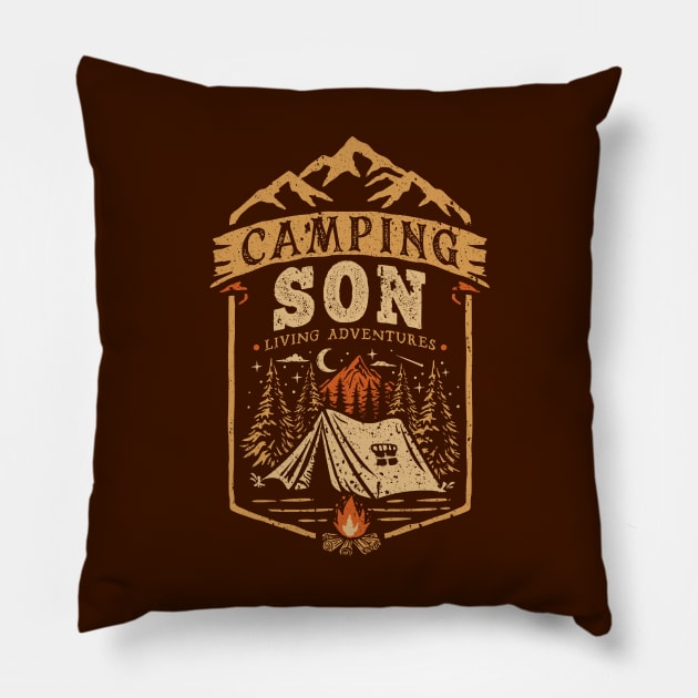 Camping Son Pillow by Olipop