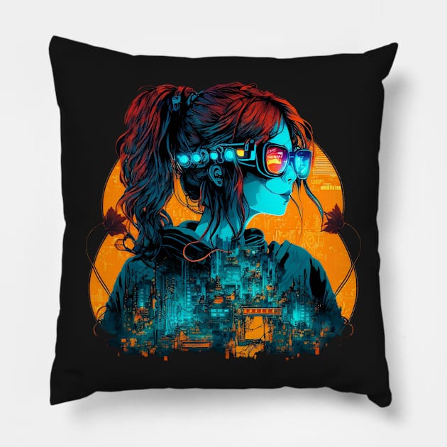 Steampunk Coder - 5 - A fusion of old and new technology Pillow by SMCLN