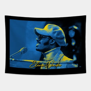 Stevland Stevie Wonder light Blue Tapestry