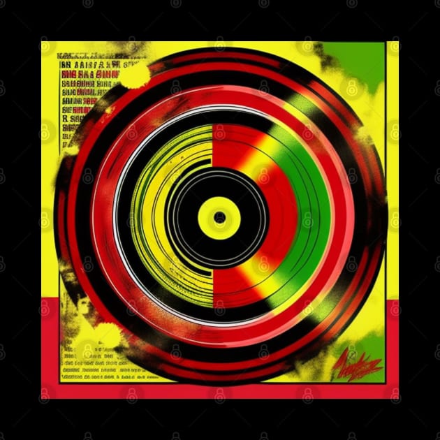 Reggae Music Pop Art Vinyl Record Album Cover by musicgeniusart