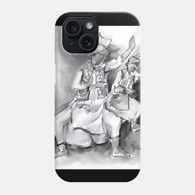 Bhangra dancers Phone Case by sukhpalgrewal