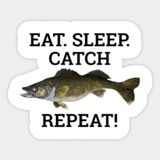 20474872 Funny Walleye Fisherman Walleye Stickers for Sale