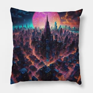 City ​​view of night Pillow