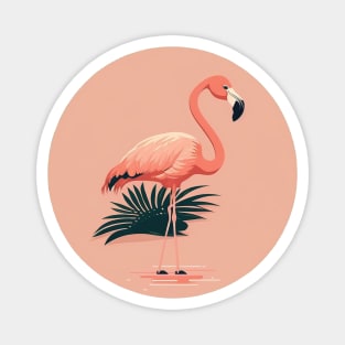 Pink Flamingo Minimal, Love Flamingos Magnet
