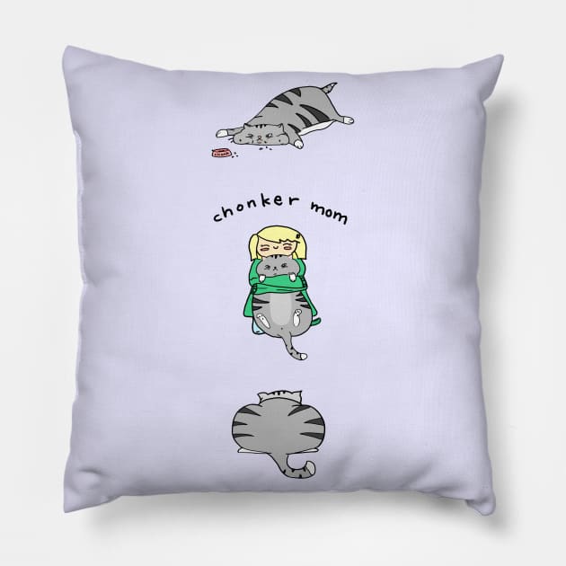 Chonker Mom Pillow by moonlitdoodl