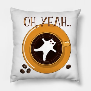 Caffeine addict cat Pillow