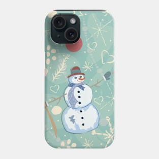 Cardinal and Snowman Phone Case