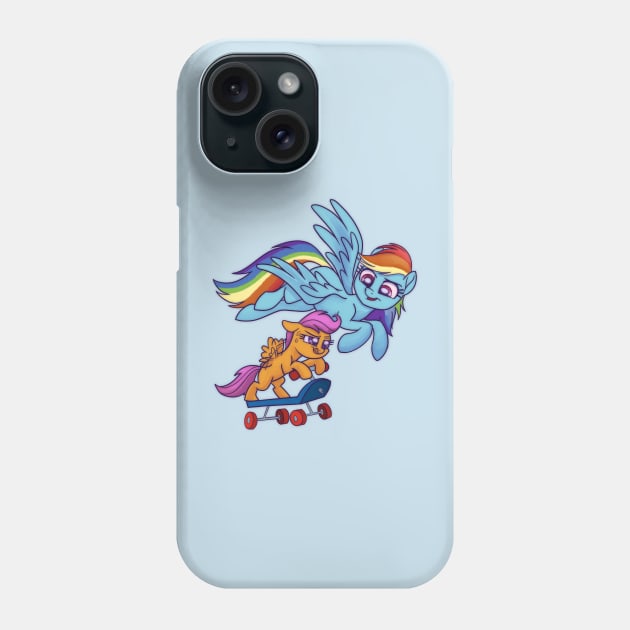 Rainbow Dash Scootaloo Phone Case by SophieScruggs