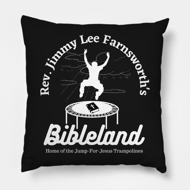 Fletch Lives - Bibleland (White) Pillow by Simontology