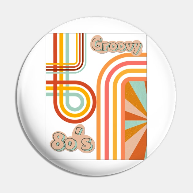 Retro Groovy Pin by ByuDesign15