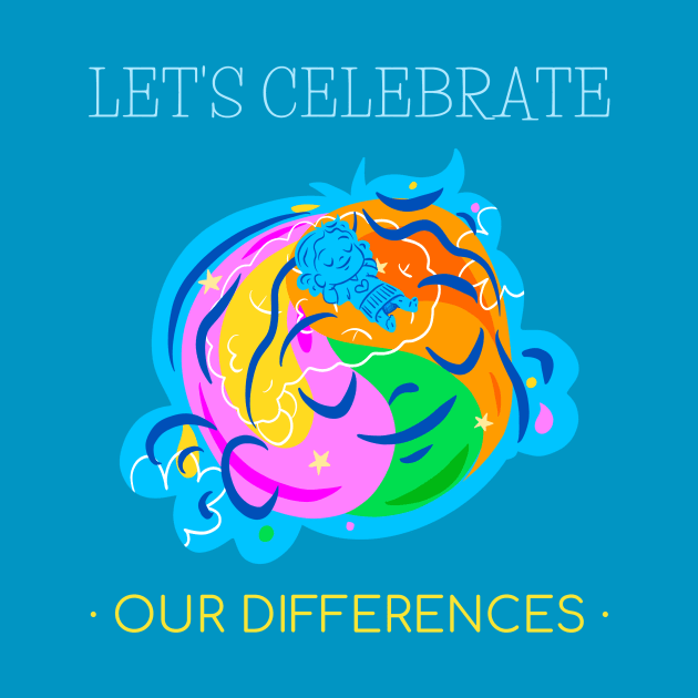 AUTISM AWARENESS - LET'S CELEBRATE OUR DIFFERENCES by Meow Meow Cat