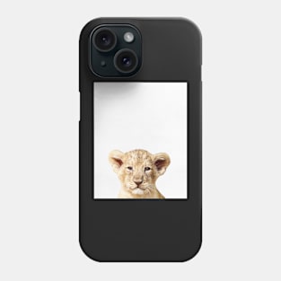 Baby Lion, Nursery, Animal, Kids room, Modern art, Wall decor Phone Case