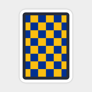 Leicester Checkered Flag (Red and White) Magnet