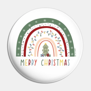 Merry Christmas Boho Rainbow © GraphicLoveShop Pin