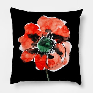 Poppy flower Pillow