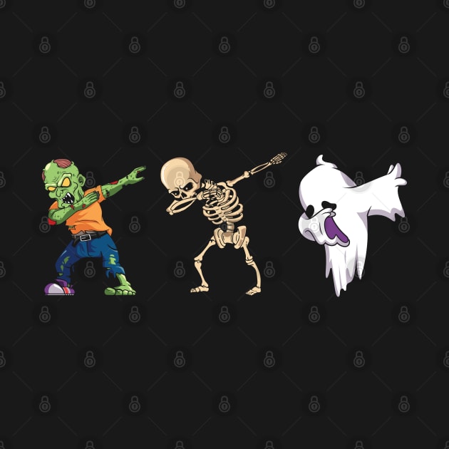 Dabbing Halloween Creatures by MZeeDesigns