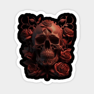 Skull & Roses Magnet