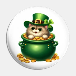 St Patricks Day Persian Cat Pin