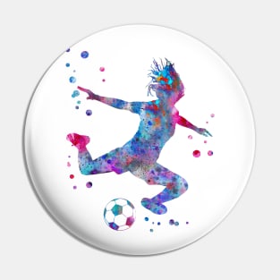 Female Soccer Player Pin