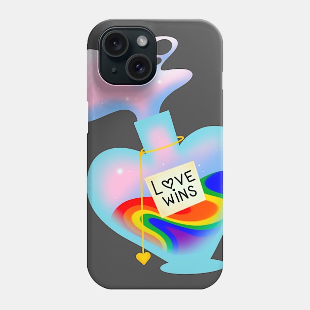 Love Wins Potion Phone Case by Queerparel