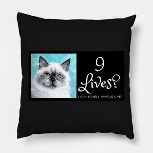 Nine lives? I can barely handle one! Funny Pillow