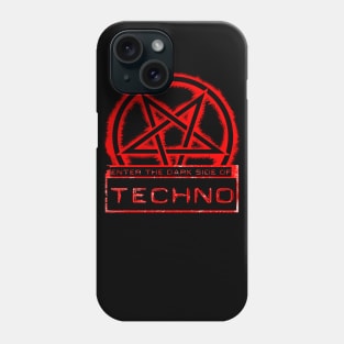 Dark side of Techno RED Phone Case