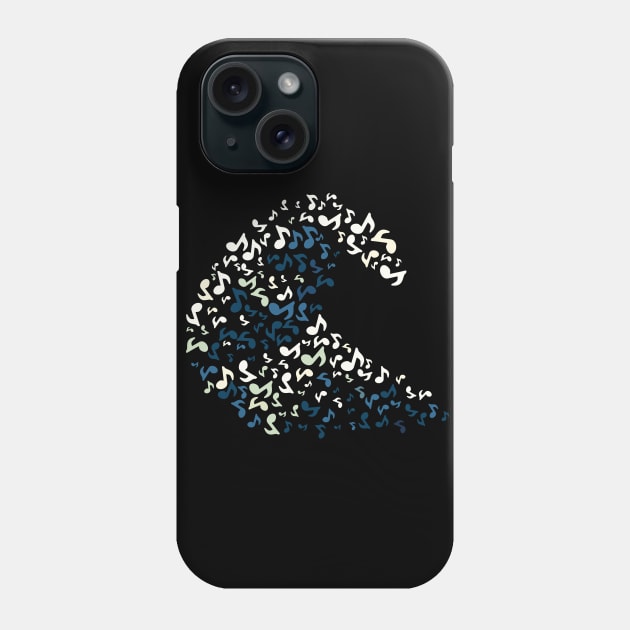 Dramabite The Great Wave of Music Phone Case by dramabite