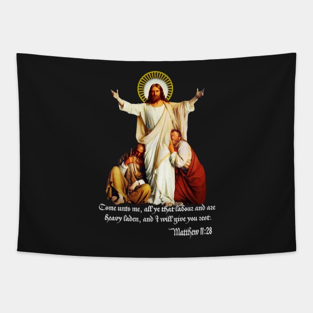 Jesus Christ Come to Me Light of the World Catholic Christian Tapestry by hispanicworld