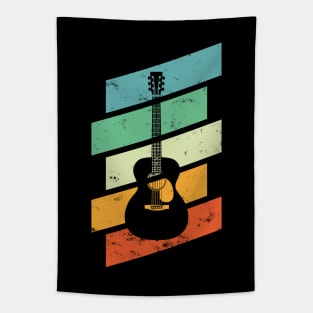 Vintage Style Concert Style Acoustic Guitar Retro Colors Tapestry