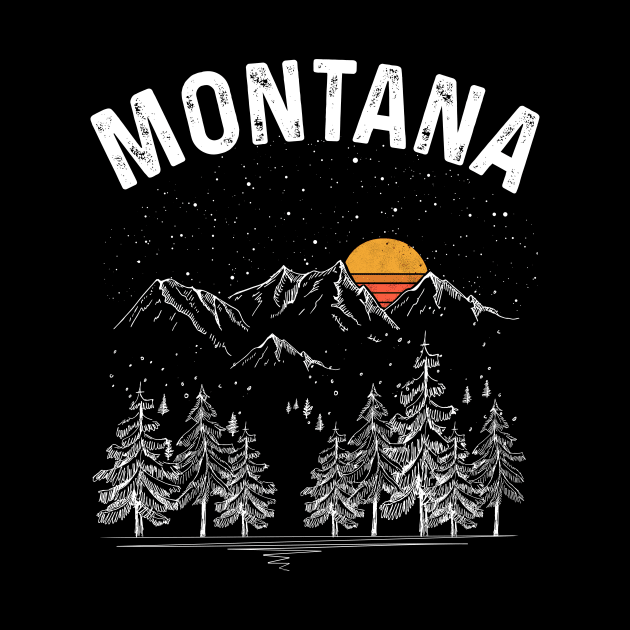 Vintage Retro Montana State by DanYoungOfficial