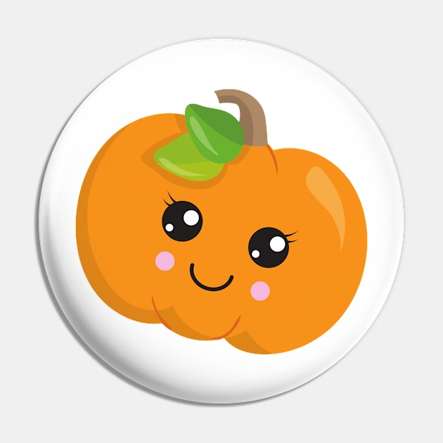 Halloween Pumpkin, Smiling Pumpkin, Trick Or Treat Pin by Jelena Dunčević