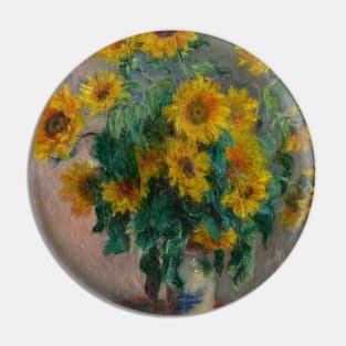 Bouquet of Sunflowers by Claude Monet Pin