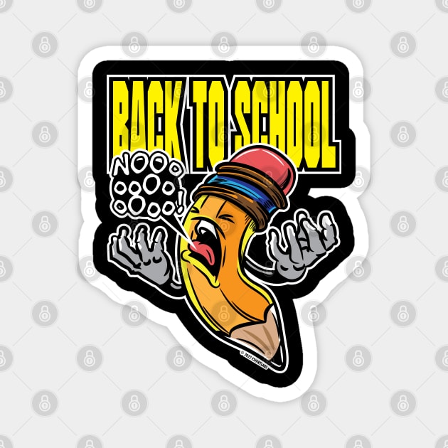 Back to School Screaming Pencil Magnet by eShirtLabs